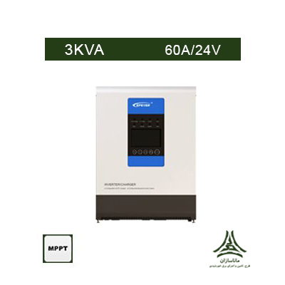 سانورتر 3 کاوا، 24 ولت، 60 آمپر MPPT برند EPEVER مدل UP3000-M6322